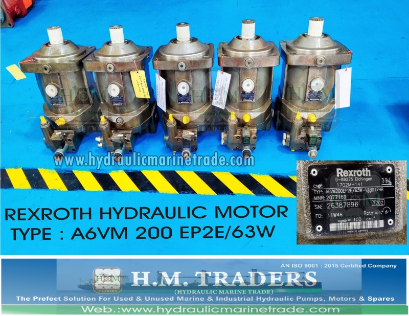 Used HYDRAULIC MOTOR A6VM 200 EP2E 63W Hydraulic